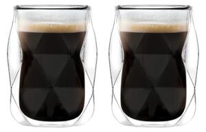 Tazze in set per espresso/con parete doppia in vetro 2 pz 100 ml Geo – Vialli Design