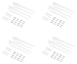 Kit per Fissaggio Mensole 230 mm in Acciaio Emuca Bianco