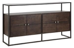 Mobile Burn 150x40x83 cm in Legno di Acacia e in Ferro Marrone