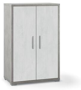 Mobile 2 Ante 71x110x41 cm Cemento/Ossido Bianco