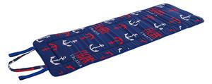 Cuscino per seduta da giardino rosso/blu per sedia a sdraio 52x148 cm Anchors – B.E.S