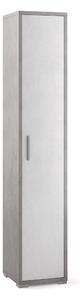 Armadio 1 Anta 39x199x41 cm Cemento/Ossido Bianco