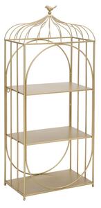 Gabbietta da Muro con Mensole 38x22x92 cm in Ferro Oro