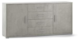 Mobile 2 Ante 4 Cassetti 174x84x41 cm Cemento