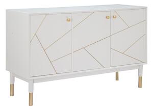 Mobile Luxy 120x45x75 cm in Legno e MDF e in Ferro Bianco e Oro