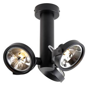 Faretto moderno nero regolabile a 3 luci - Goes