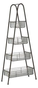 Scaletta Metal 72x34x164 cm in Ferro Grigio