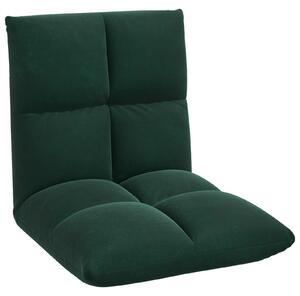 VidaXL Poltrona reclinabile in velluto verde scuro
