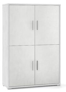 Mobile con 4 Ante 108x161x41 cm Ossido Bianco