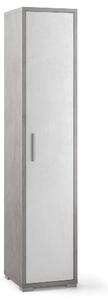 Armadio 1 Anta 39x182x41 cm Cemento/Ossido Bianco