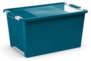 Scatola con coperchio color petrolio in plastica 55x35x28 cm Bi-Box – KIS