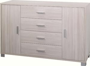 Mobile 2 Ante 4 Cassetti 136x86x41 cm Olmo Chiaro