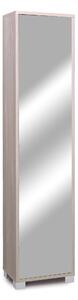 Armadio 1 Anta con Specchio 43x190x29 cm Olmo Chiaro