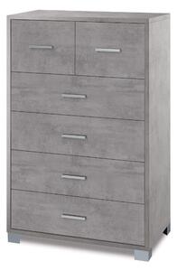 Mobile 4+2 Cassetti 70x112x41 cm Cemento