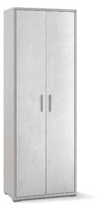 Armadio 2 Ante 71x199x41 cm Ossido Bianco