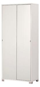 Armadio 2 Ante Scorrevoli 82x190x42 cm Bianco Fiammato