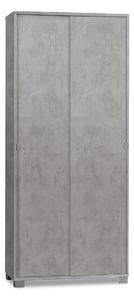 Armadio 2 Ante Scorrevoli 82x190x42 cm Cemento