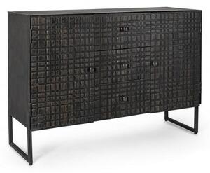 Credenza 2 Ante 3 Cassetti Dorset in Acciaio