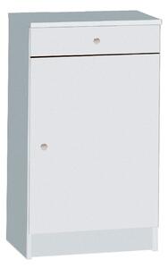 Mobile 1 Ante 1 Cassetto 46x80x34 cm Bianco Lisco