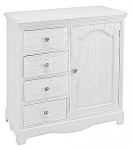 Credenza Blanc 1 Anta 4 Cassetti in Legno