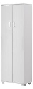Armadio 2 Ante 62x178x34 cm Bianco Fiammato