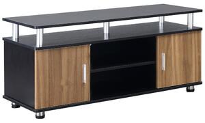 Mobile Porta TV Fino a 55" 120x40x52,2 cm con Ante e Ripiani Marrone