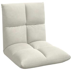 VidaXL Poltrona reclinabile in velluto color crema