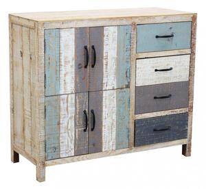 Mobile Edison 100x40x86 h cm in Legno Multicolor