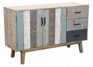 Mobile Felix 126x40x78 h cm in Legno Multicolor