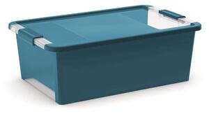 Scatola con coperchio color petrolio in plastica 55x35x19 cm Bi-Box – KIS