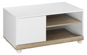 Carrello Porta TV 1 Anta 80x45x39,5 cm in Legno truciolare Bianco