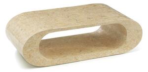 Tavolino da Salotto 62x120xH35 cm in Pietra fossile Sandu Beige