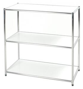 Scaffale Libreria in Acciaio Cromato 3 Ripiani Bianchi Tosini E-408080W
