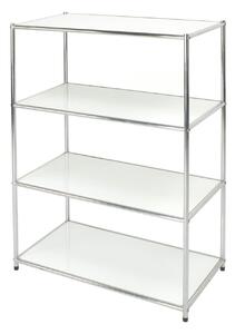 Scaffale in Acciaio Cromato 4 Ripiani Bianchi Tosini E-408012W