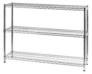 Scaffale 3 Ripiani 121x35x90 cm in Metallo Cromato Tosini