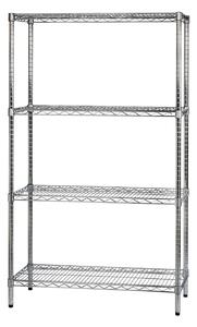 Scaffale 4 Ripiani 90x45x160 cm in Metallo Cromato Tosini