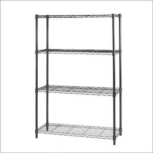 Scaffale in Acciaio Nero 4 Piani 36X90X137Cm Tosini Light AK1436-4