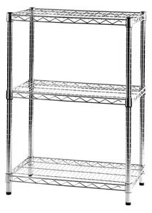 Scaffale in Acciaio Cromato per Esterno 3 Piani 36X60X75Cm Tosini ZN1424-3