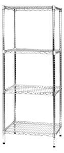Scaffale 4 Ripiani 60x60x160 cm in Metallo Cromato Tosini