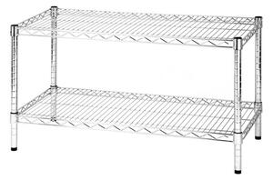 Scaffale in Acciaio Cromato 2 Ripiani Tosini Linea 2X45 - 45x90x50cm/