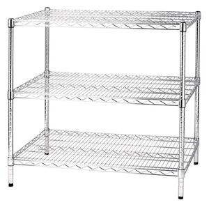 Scaffale 3 Ripiani 90x60x90 cm in Metallo Cromato Tosini