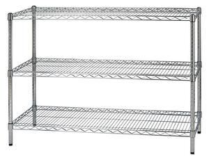 Scaffale 3 Ripiani 121x45x90 cm in Metallo Cromato Tosini