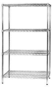 Scaffale 4 Ripiani 90x60x160 cm in Metallo Cromato Tosini