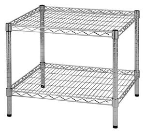 Scaffale in Acciaio Cromato 2 Ripiani Tosini Linea 2X60 - 60x60x50cm/