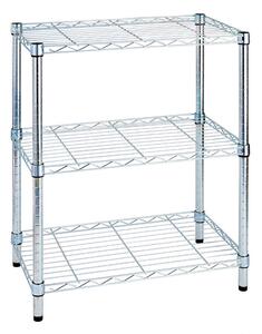Scaffale in Acciaio Cromato 3 Piani 36X60X75Cm Tosini Light AC1424-3