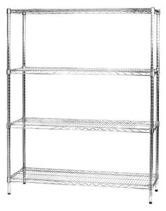 Scaffale 4 Ripiani 121x45x160 cm in Metallo Cromato Tosini