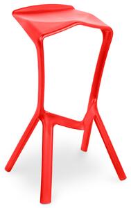Sgabello da Bar Casa Cucina in Polipropilene Vandi Rosso