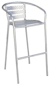Sgabello Bar in Alluminio Vorghini Silver