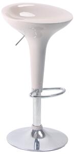 Sgabello con Alzata a Gas e Seduta Girevole in ABS Motti Boston Beige Lucido