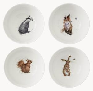 Set di 4 ciotole in Fine Bone China Worcester